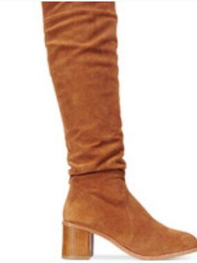 French Connection Over The Knee Clementina Boots Tan 8.5